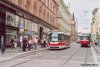 Od 28. června 2008 je znovu v provozu tramvajová trať na Rašínově ulici v centru Brna. Nově jsou v Rašínově ulici umístěny zastávky »Náměstí Svobody« – na snímku z 20. 7. 2008 jsou zde zachyceny tramvaje evid. č. 1553 (linka 4) a 1094 (odkloněná linka 5). Pohled z opačného směru (k náměstí Svobody) pak zvěčňuje nový přírůstek brněnského vozového parku, tramvaj Škoda 13T evid. č. 1903 na lince 13, při jízdě Rašínovou ulicí směrem k uzlu Česká dne 5. 8. 2008. Na třetím snímku z Rašínovy ulice projíždí 4. 8. 2008 souprava motorového a vlečného vozu evid. č. 1531 a 1301 Rašínovou od Moravského náměstí. Foto © Ladislav Kašík.