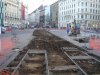  Celková rekonstrukce povrchu náměstí Svobody v centru Brna začala snesením stávajícího svršku tramvajové trati na začátku listopadu – na snímku z 8. 11. 2005. Foto © Jiří Mrkos.